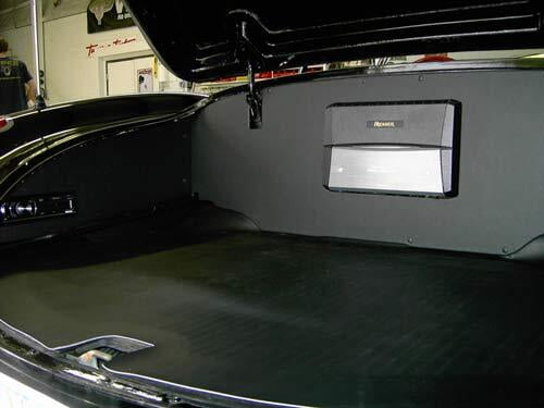 Custom Amp Rack in Corvette Trunk