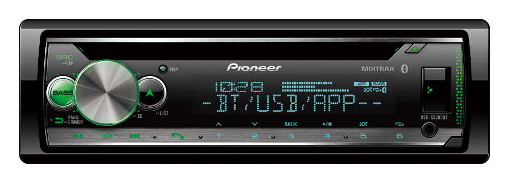 Pioneer DEH-S5200BT Single CD RECEIVER W/USB BT MIXTRAX